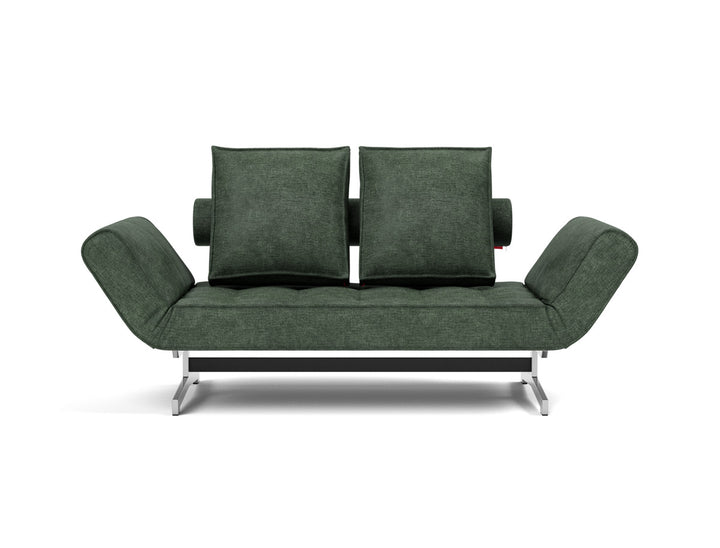 Canapea extensibila Ghia Chrome 80x210 cm, tesatura la alegere #material_281-avella-pine-green