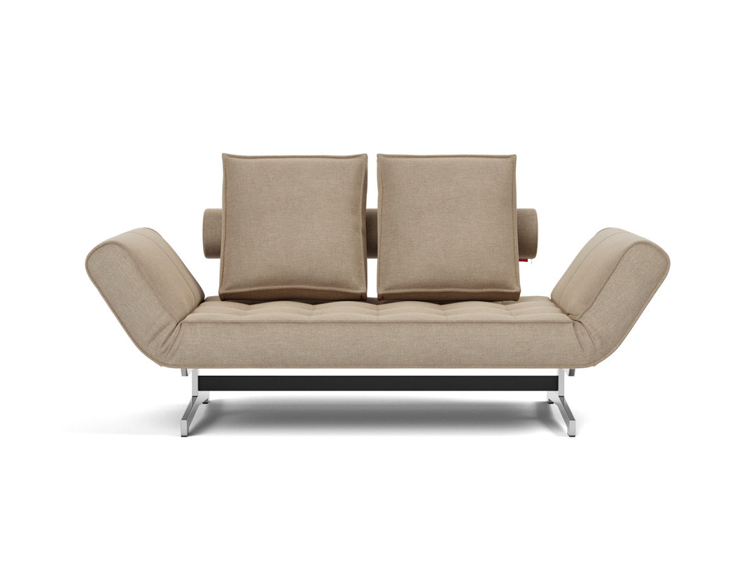 Canapea extensibila Ghia Chrome 80x210 cm, tesatura la alegere #material_587-phobos-mocha