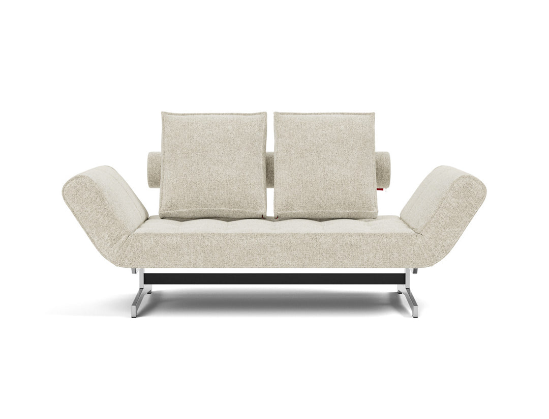 Canapea extensibila Ghia Chrome 80x210 cm, tesatura la alegere #material_357-taura-off-white
