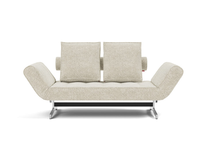 Canapea extensibila Ghia Chrome 80x210 cm, tesatura la alegere #material_357-taura-off-white