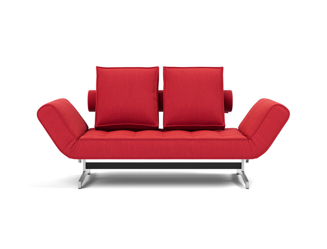 Canapea extensibila Ghia Chrome 80x210 cm, tesatura la alegere #material_511-elegance-red