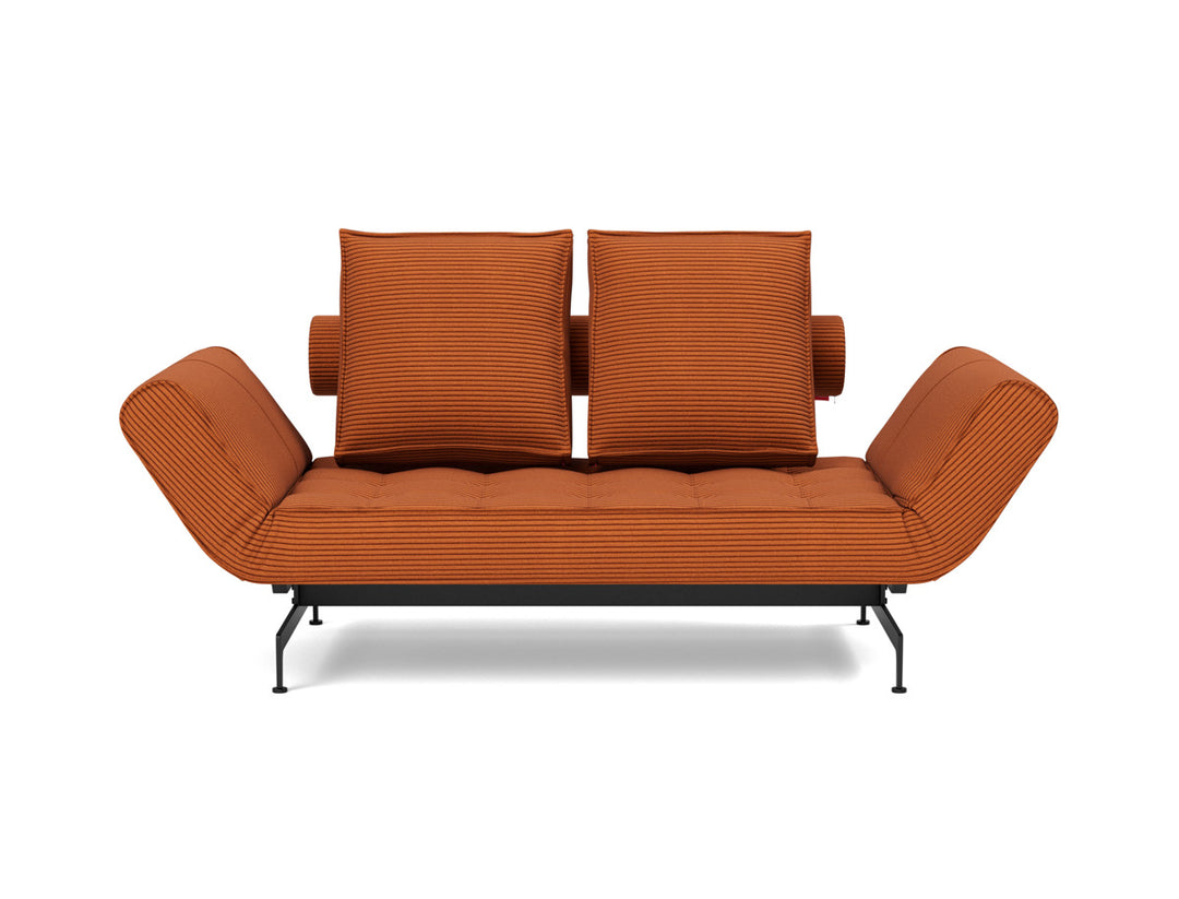Canapea extensibila Ghia Laser 80x210 cm, tesatura la alegere #material_595-corduroy-burnt-orange