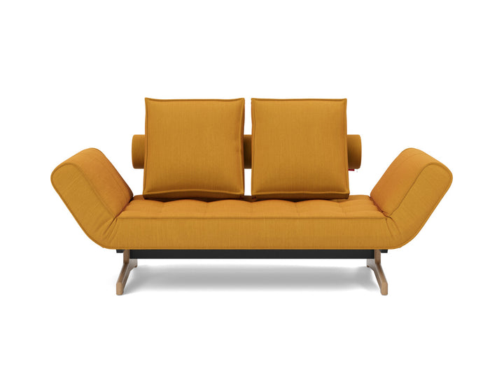 Canapea extensibila Ghia Wood 80x210 cm, tesatura la alegere #material_507-elegance-burned-curry