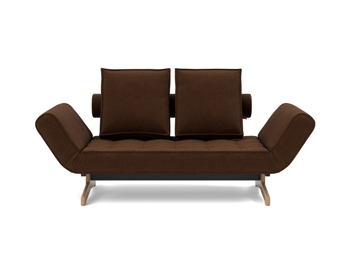 Canapea extensibila Ghia Wood 80x210 cm, tesatura la alegere #material_359-taura-cappuccino