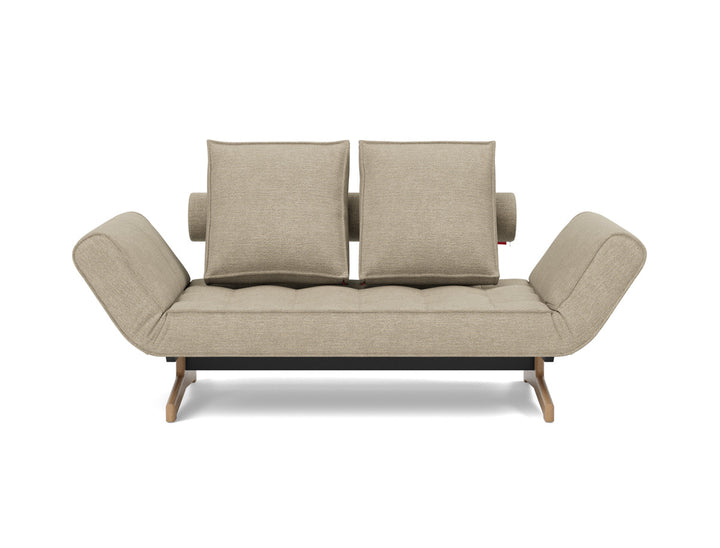 Canapea extensibila Ghia Wood 80x210 cm, tesatura la alegere #material_356-taura-sand