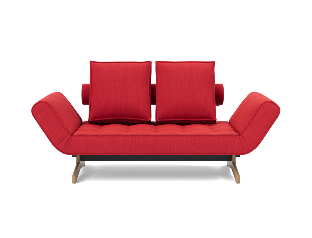 Canapea extensibila Ghia Wood 80x210 cm, tesatura la alegere #material_511-elegance-red
