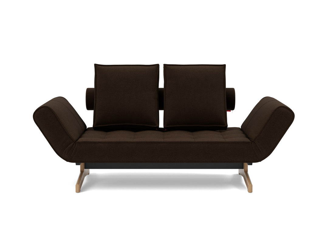 Canapea extensibila Ghia Wood 80x210 cm, tesatura la alegere #material_358-taura-chocco