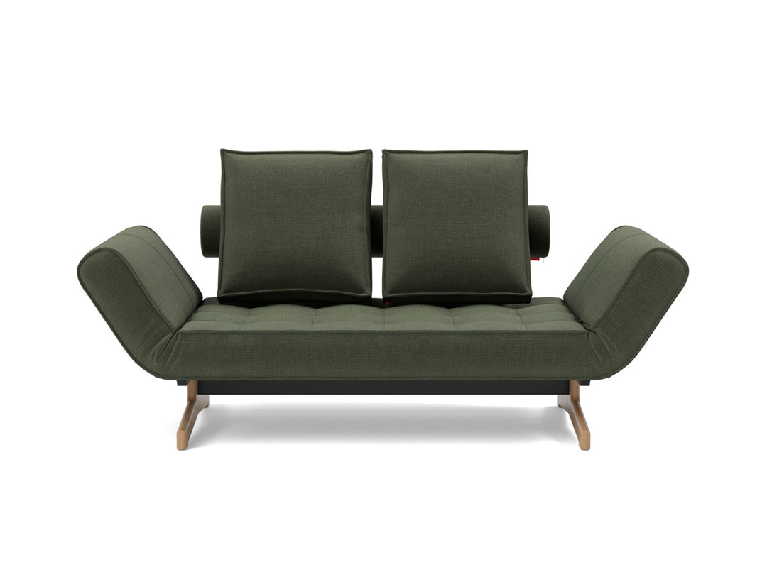 Canapea extensibila Ghia Wood 80x210 cm, tesatura la alegere #material_413-esina-olive-green
