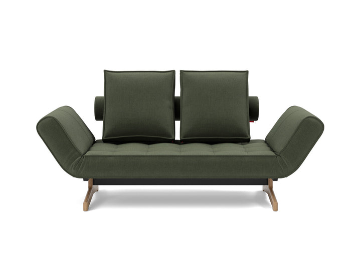 Canapea extensibila Ghia Wood 80x210 cm, tesatura la alegere #material_413-esina-olive-green