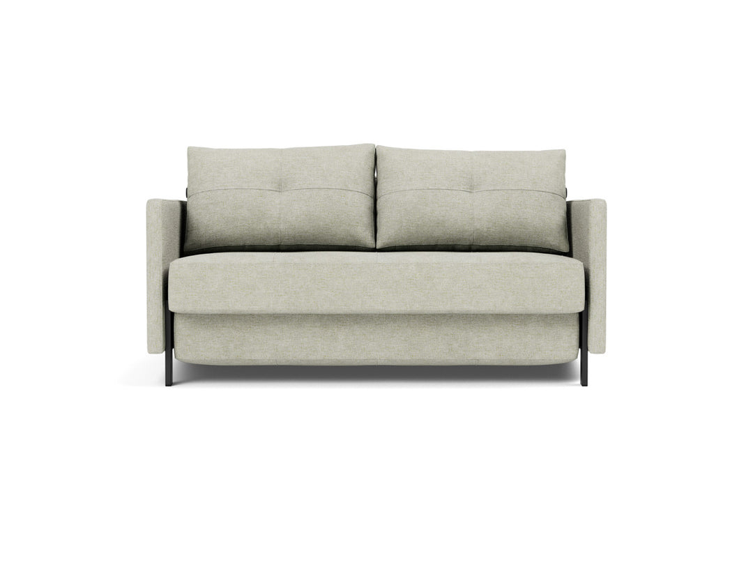 Canapea extensibila cu cotiere Cubed 140x200cm, tesatura la alegere #material_280-avella-sand