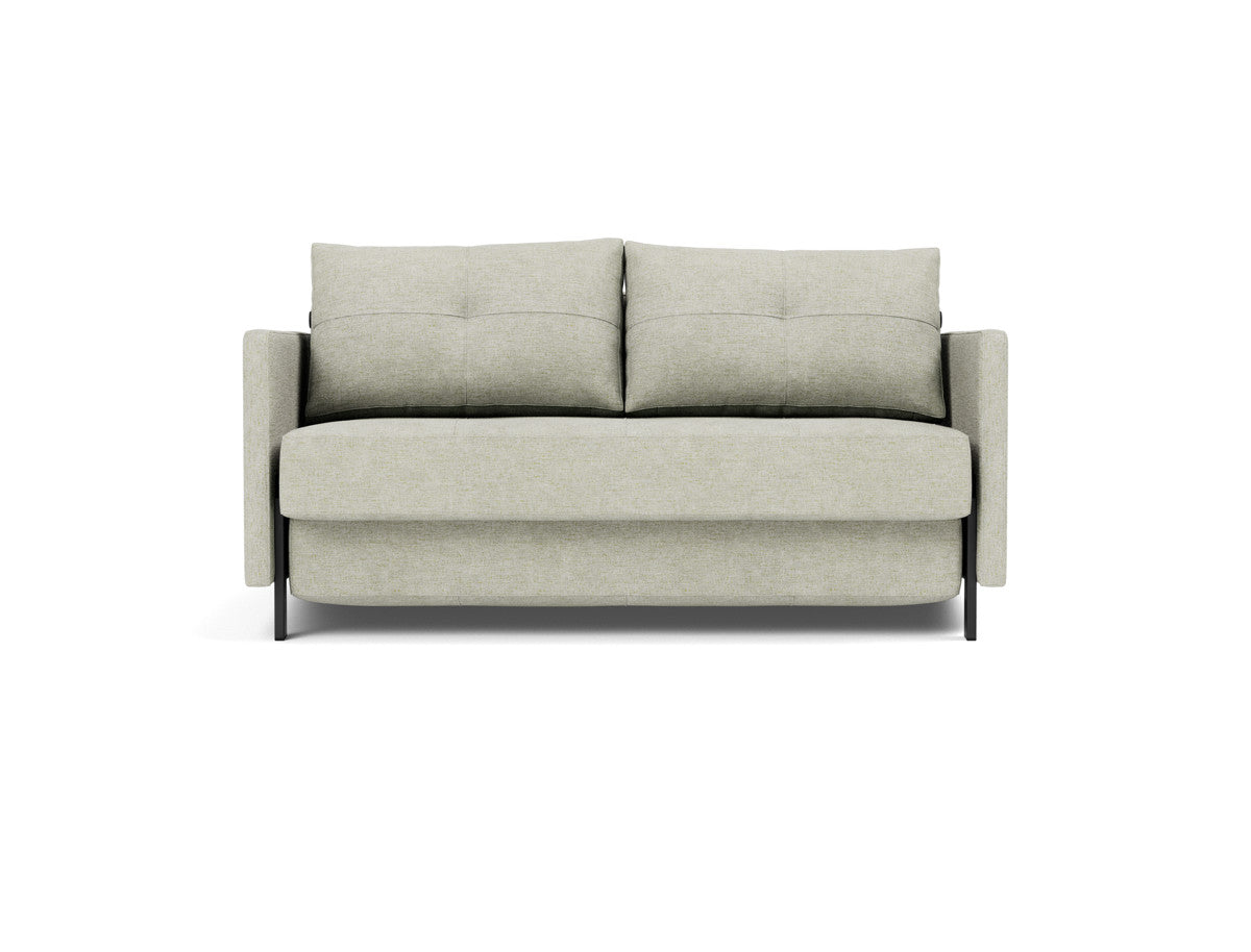 Canapea extensibila cu cotiere Cubed 140x200cm, tesatura la alegere
