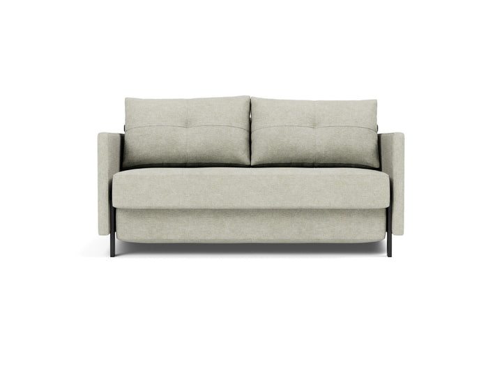 Canapea extensibila cu cotiere Cubed 140x200cm, tesatura la alegere #material_280-avella-sand