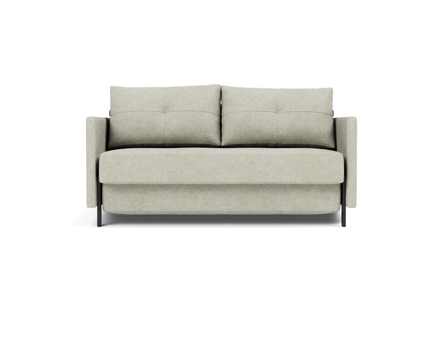 Canapea extensibila cu cotiere Cubed 140x200cm, tesatura la alegere #material_280-avella-sand