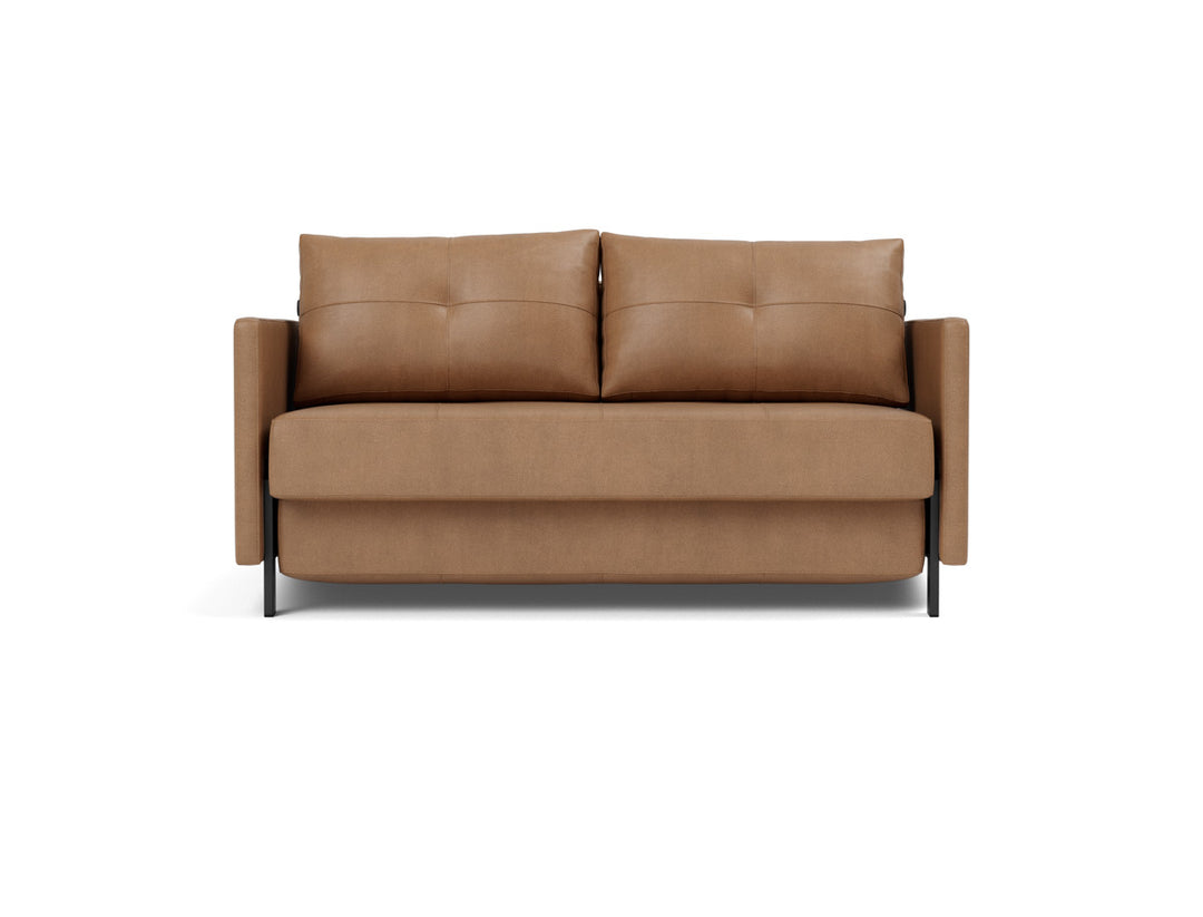 Canapea extensibila cu cotiere Cubed 140x200cm, tesatura la alegere #material_551-faunal-brown