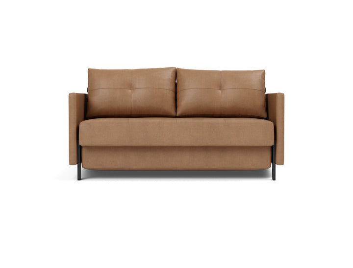 Canapea extensibila cu cotiere Cubed 140x200cm, tesatura la alegere #material_551-faunal-brown