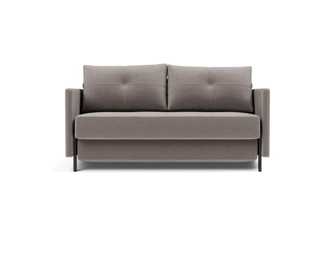 Canapea extensibila cu cotiere Cubed 140x200cm, tesatura la alegere #material_418-esina-truffle