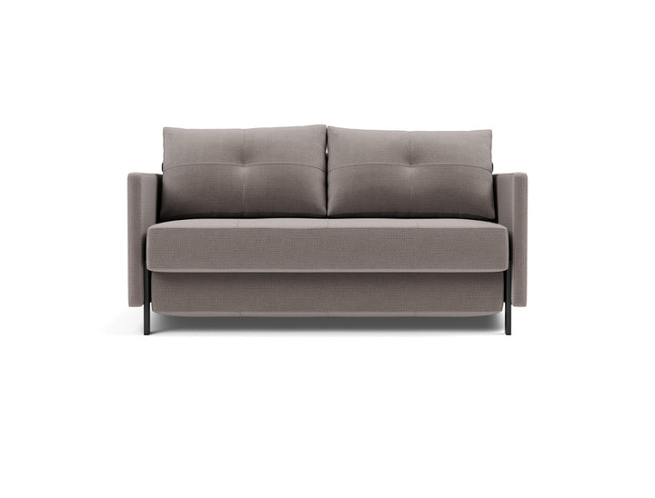 Canapea extensibila cu cotiere Cubed 140x200cm, tesatura la alegere #material_418-esina-truffle