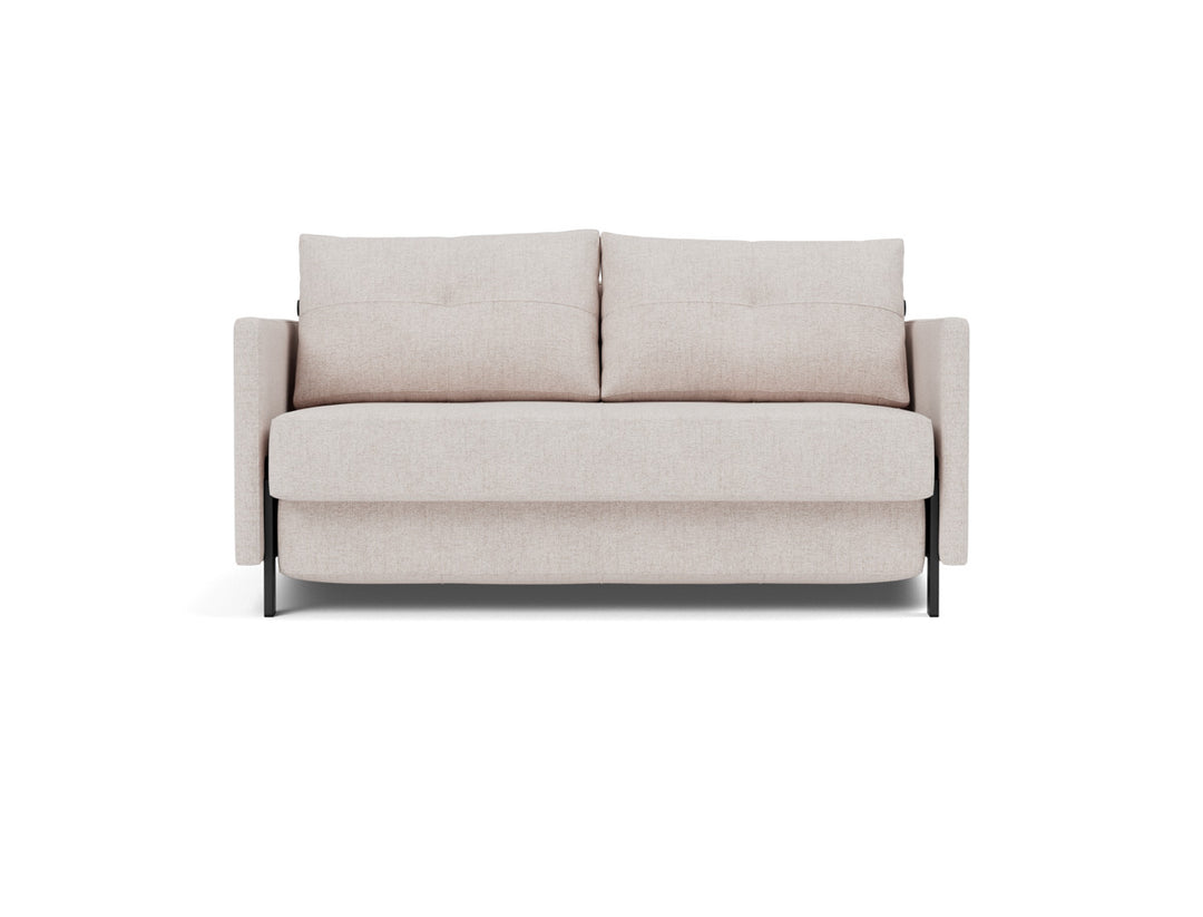 Canapea extensibila cu cotiere Cubed 140x200cm, tesatura la alegere #material_300-weda-sand