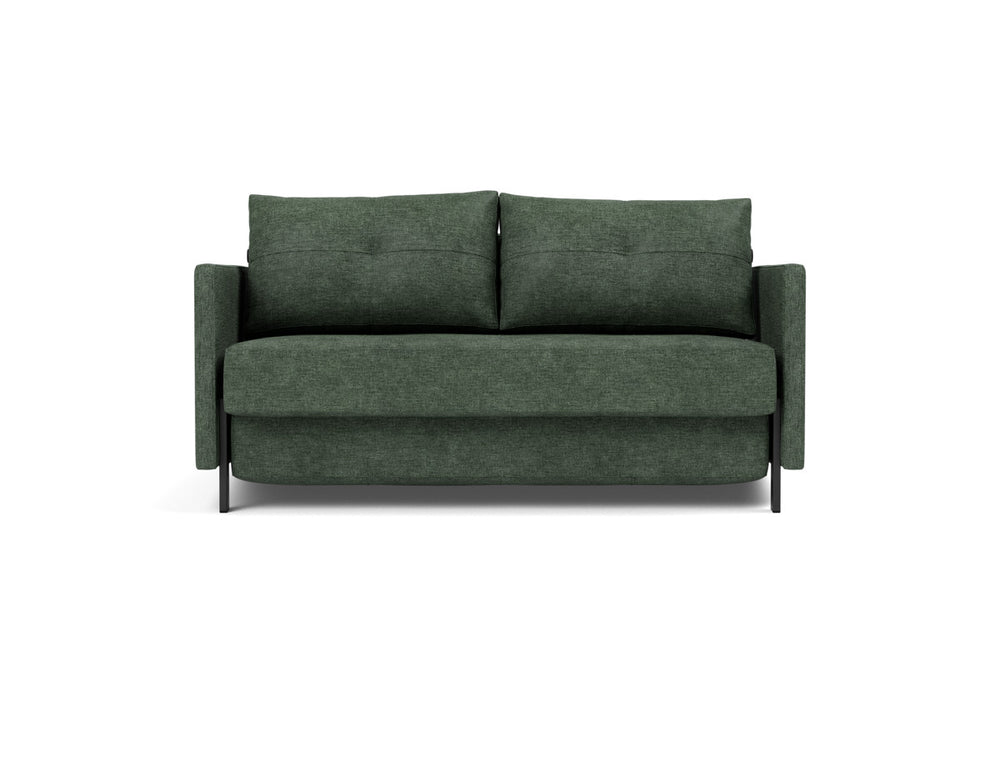 Canapea extensibila cu cotiere Cubed 140x200cm, tesatura la alegere #material_281-avella-pine-green