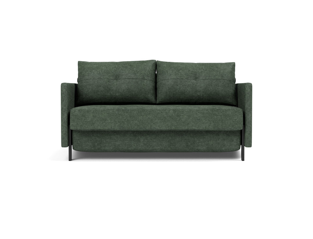 Canapea extensibila cu cotiere Cubed 140x200cm, tesatura la alegere #material_281-avella-pine-green