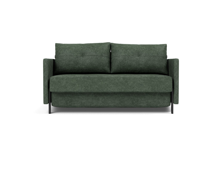 Canapea extensibila cu cotiere Cubed 140x200cm, tesatura la alegere #material_281-avella-pine-green