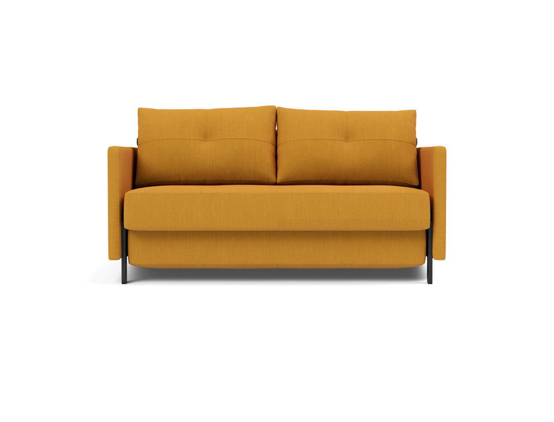 Canapea extensibila cu cotiere Cubed 140x200cm, tesatura la alegere #material_507-elegance-burned-curry