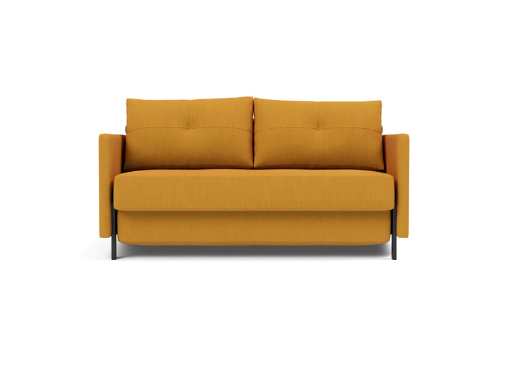 Canapea extensibila cu cotiere Cubed 140x200cm, tesatura la alegere #material_507-elegance-burned-curry