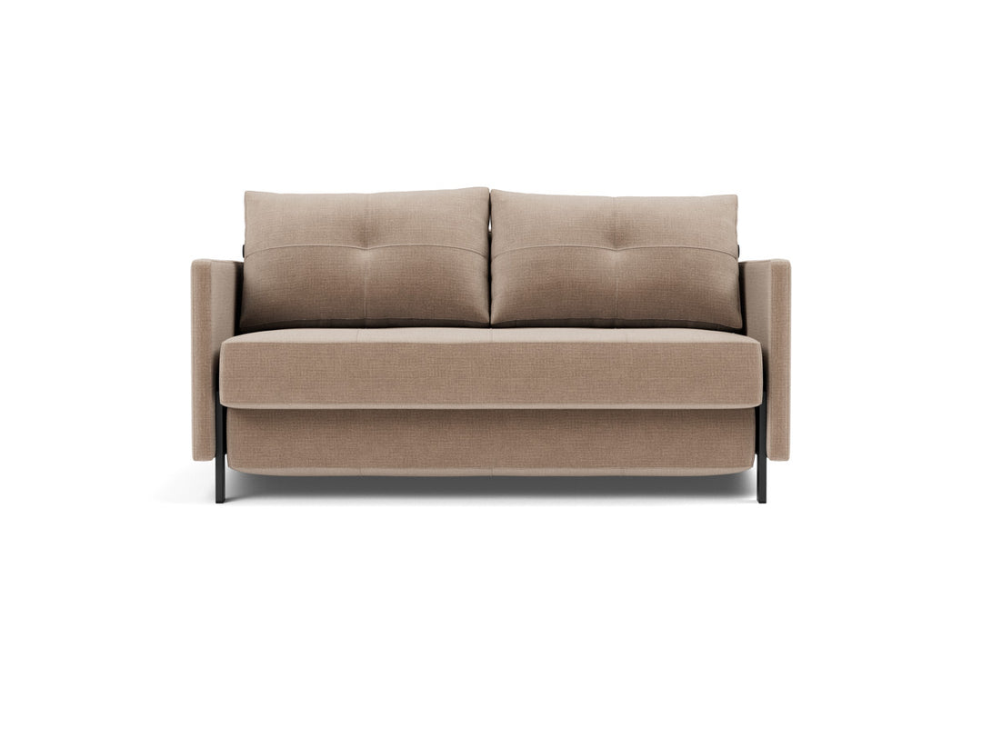 Canapea extensibila cu cotiere Cubed 140x200cm, tesatura la alegere #material_417-esina-mocha