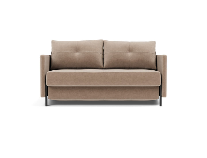 Canapea extensibila cu cotiere Cubed 140x200cm, tesatura la alegere #material_417-esina-mocha