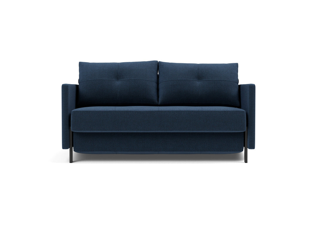 Canapea extensibila cu cotiere Cubed 140x200cm, tesatura la alegere #material_414-esina-indigo-blue