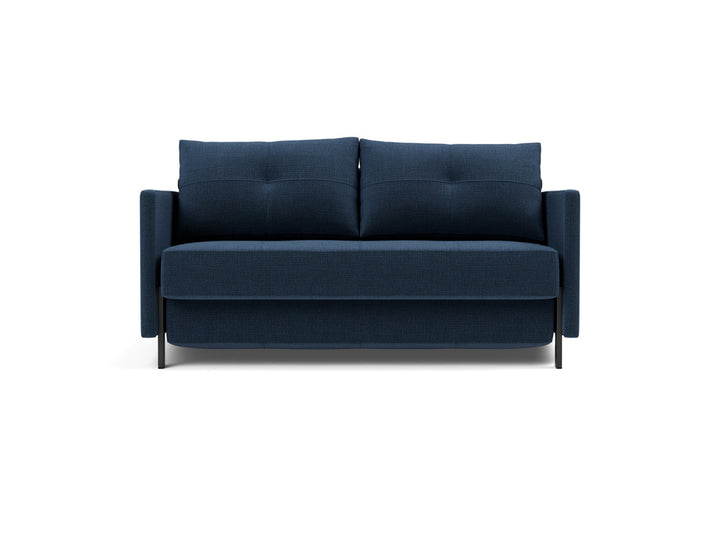 Canapea extensibila cu cotiere Cubed 140x200cm, tesatura la alegere #material_414-esina-indigo-blue