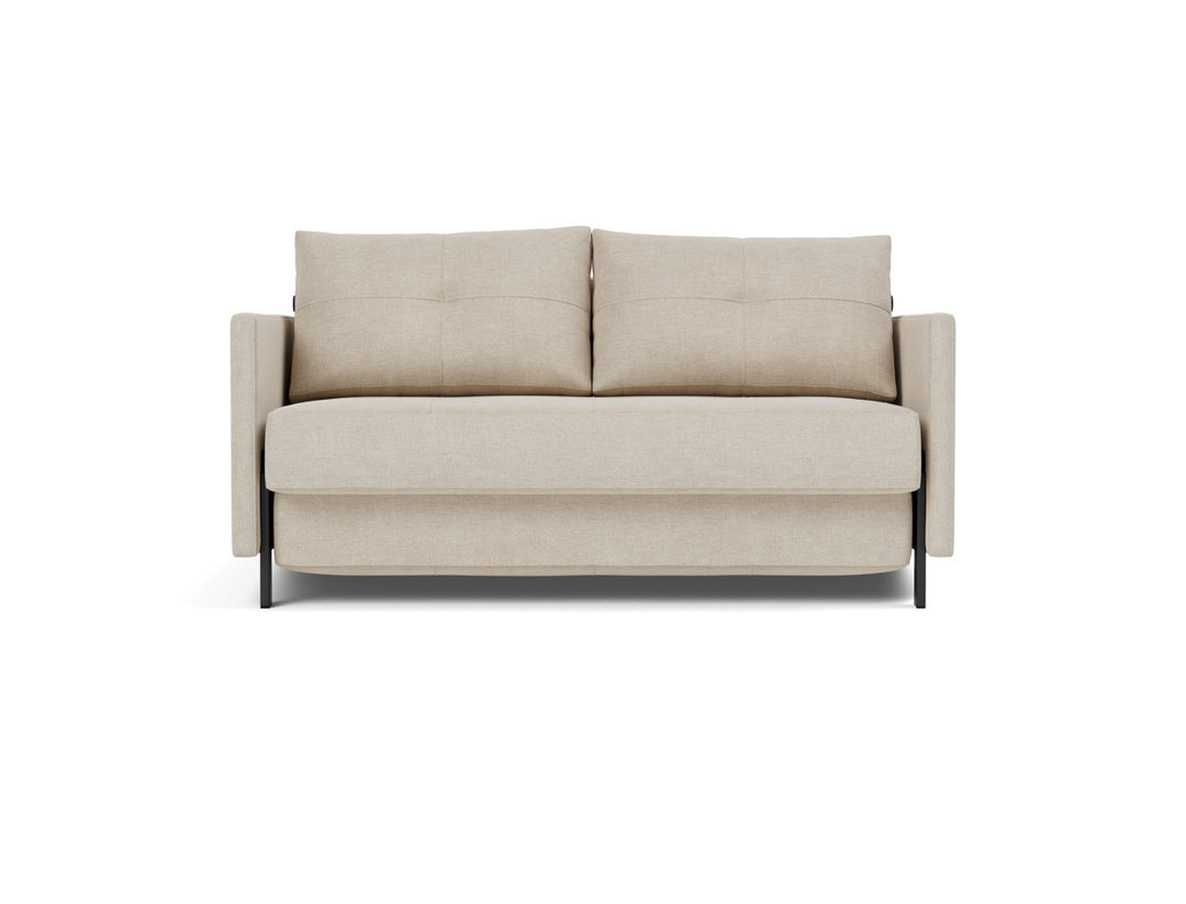 Canapea extensibila cu cotiere Cubed 140x200cm, tesatura la alegere #material_586-phobos-latte