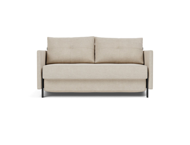 Canapea extensibila cu cotiere Cubed 140x200cm, tesatura la alegere #material_586-phobos-latte