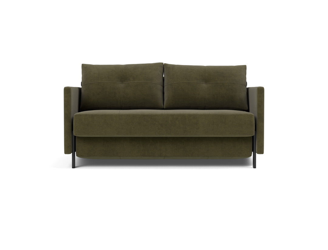 Canapea extensibila cu cotiere Cubed 140x200cm, tesatura la alegere #material_316-cordufine-pine-green
