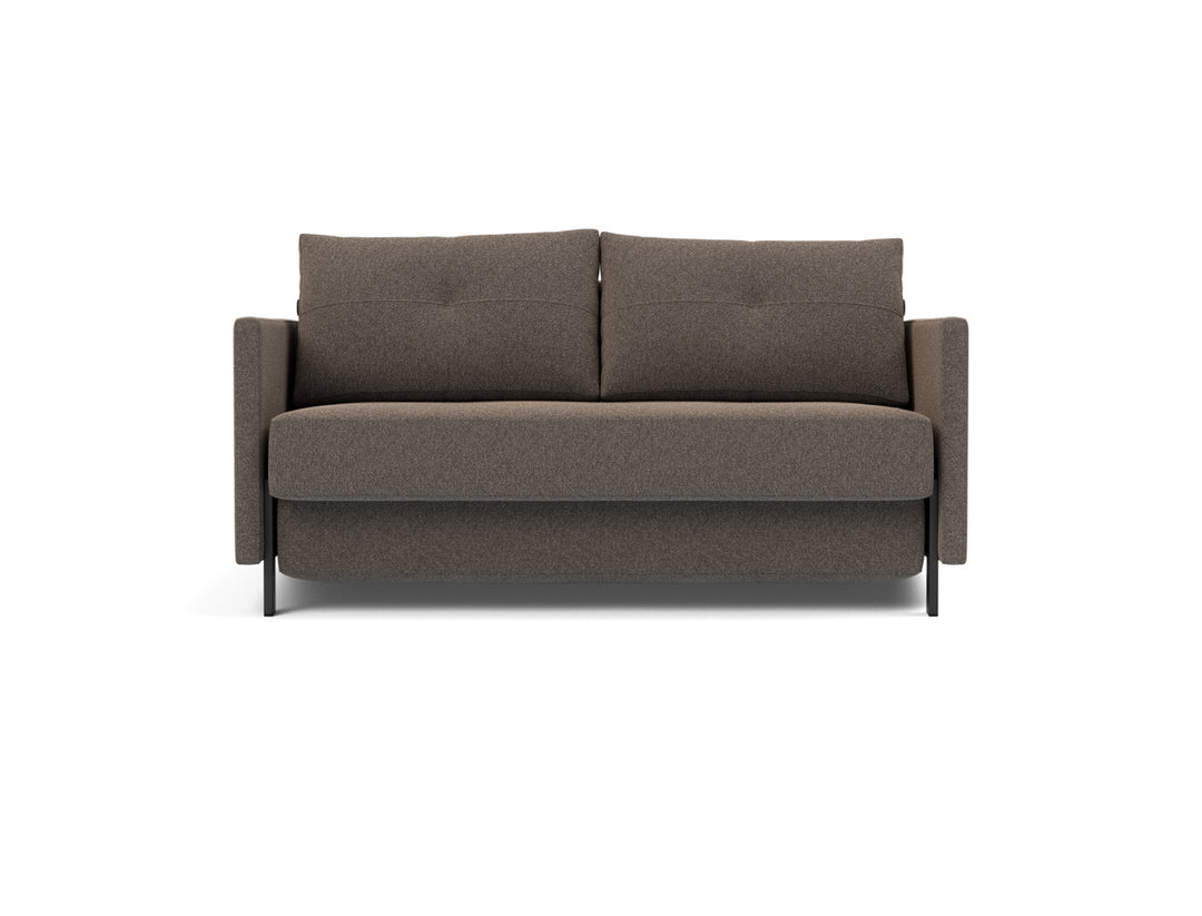 Canapea extensibila cu cotiere Cubed 140x200cm, tesatura la alegere #material_530-boucl-taupe