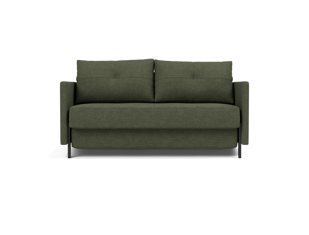 Canapea extensibila cu cotiere Cubed 140x200cm, tesatura la alegere #material_353-taura-forest