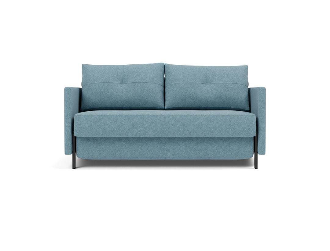 Canapea extensibila cu cotiere Cubed 140x200cm, tesatura la alegere #material_525-mixed-dance-light-blue