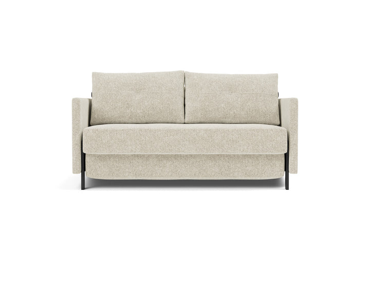 Canapea extensibila cu cotiere Cubed 140x200cm, tesatura la alegere #material_357-taura-off-white