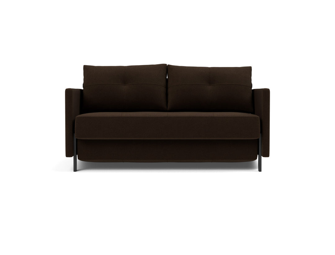Canapea extensibila cu cotiere Cubed 140x200cm, tesatura la alegere #material_358-taura-chocco