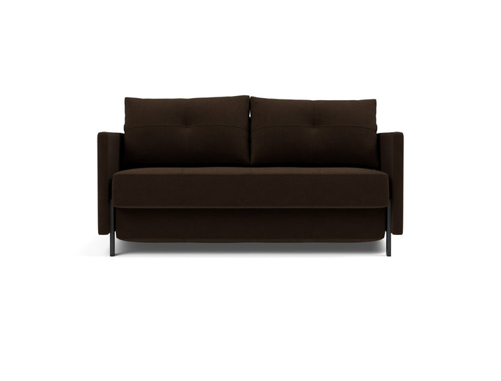 Canapea extensibila cu cotiere Cubed 140x200cm, tesatura la alegere #material_358-taura-chocco