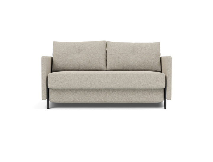 Canapea extensibila cu cotiere Cubed 140x200cm, tesatura la alegere #material_539-boucl-beige