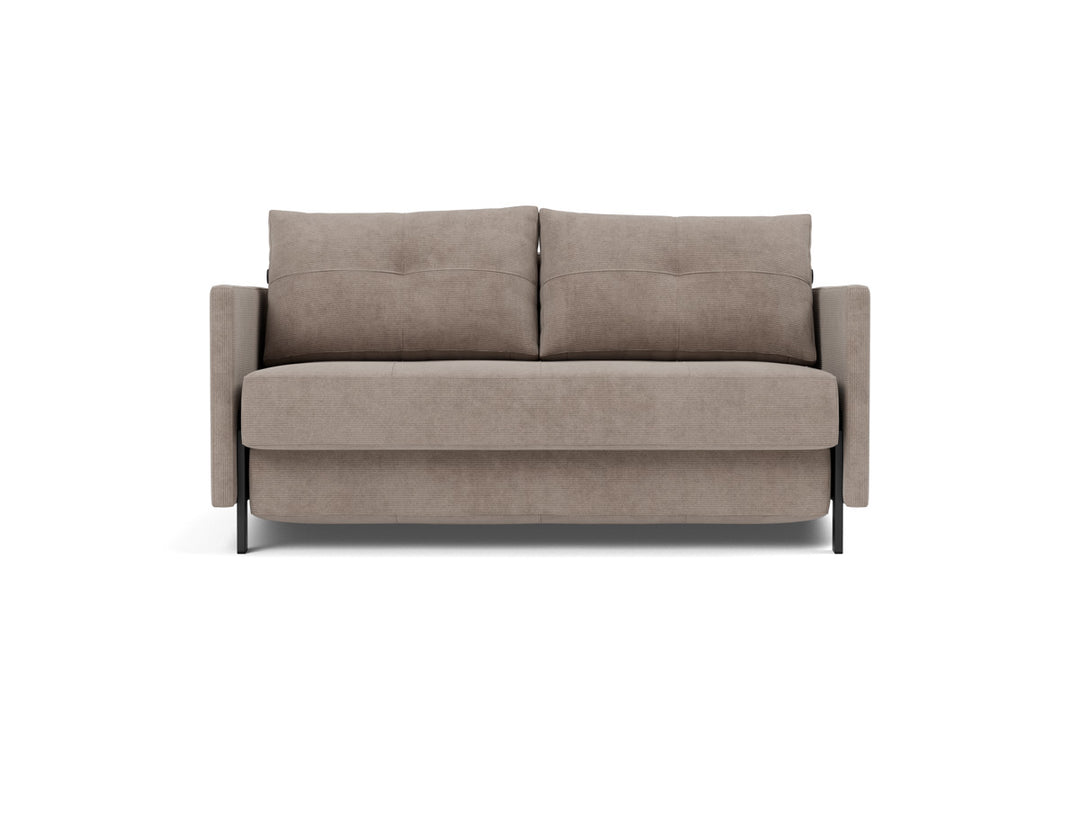 Canapea extensibila cu cotiere Cubed 140x200cm, tesatura la alegere #material_318-cordufine-beige