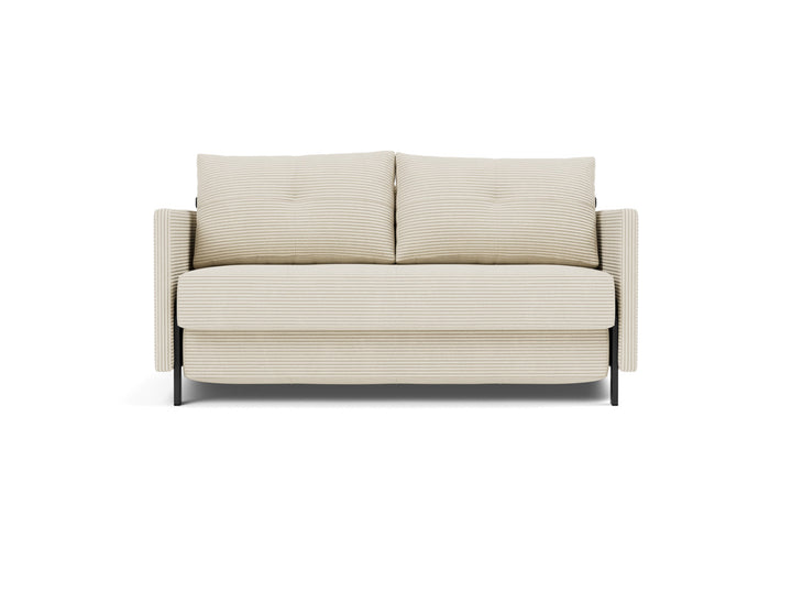 Canapea extensibila cu cotiere Cubed 140x200cm, tesatura la alegere #material_594-corduroy-ivory