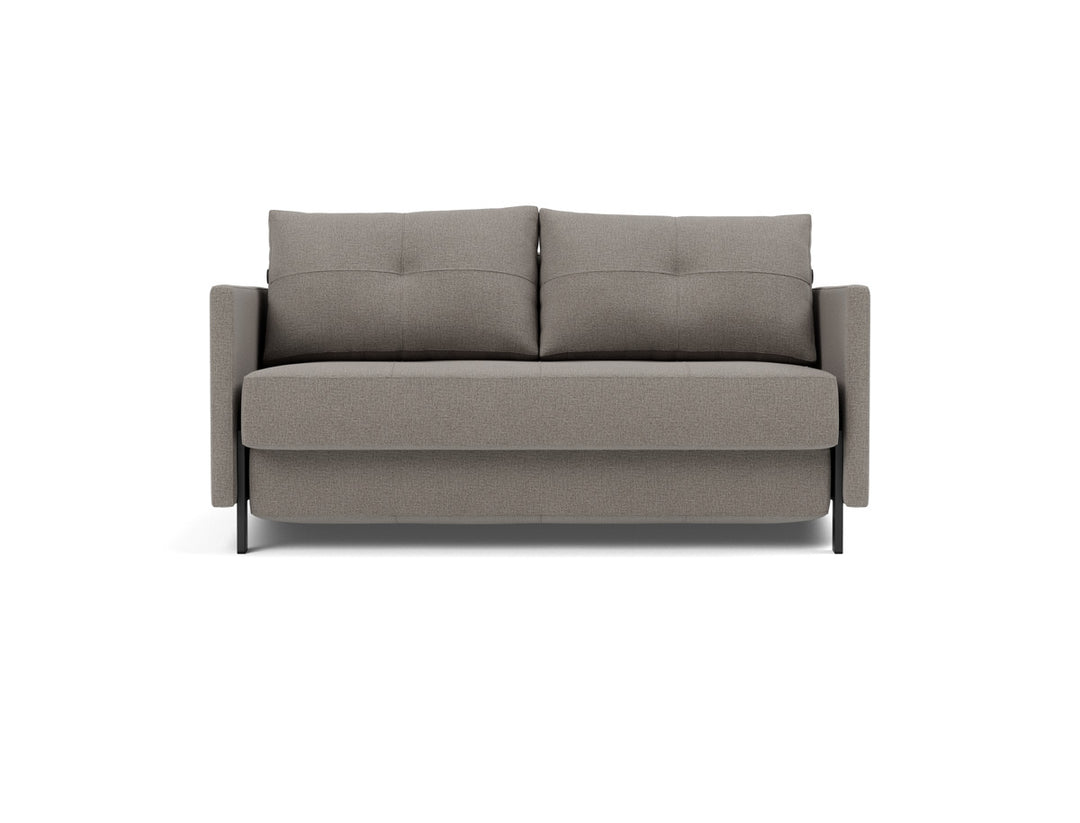 Canapea extensibila cu cotiere Cubed 140x200cm, tesatura la alegere #material_521-mixed-dance-grey