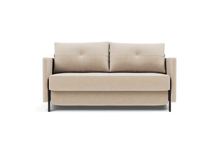 Canapea extensibila cu cotiere Cubed 140x200cm, tesatura la alegere #material_410-esina-almond