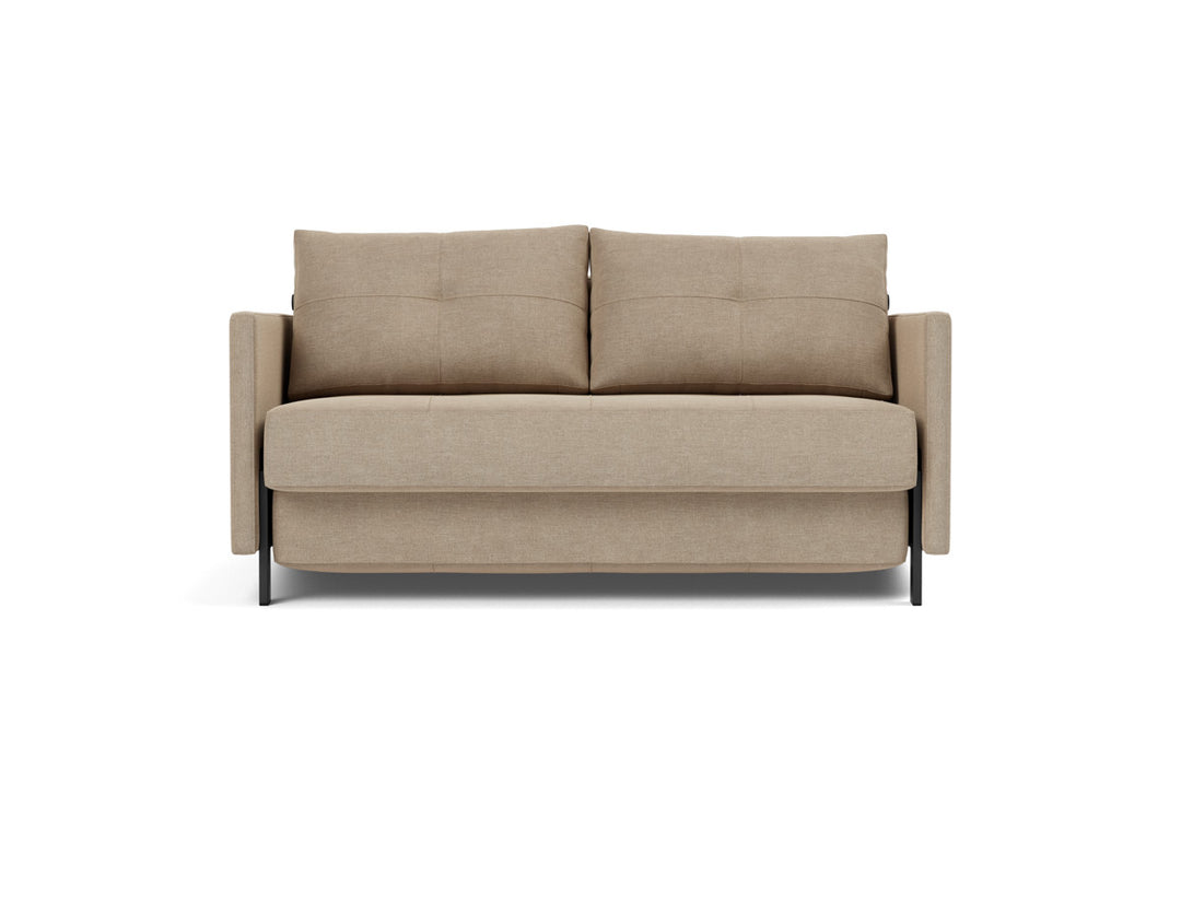 Canapea extensibila cu cotiere Cubed 140x200cm, tesatura la alegere #material_587-phobos-mocha