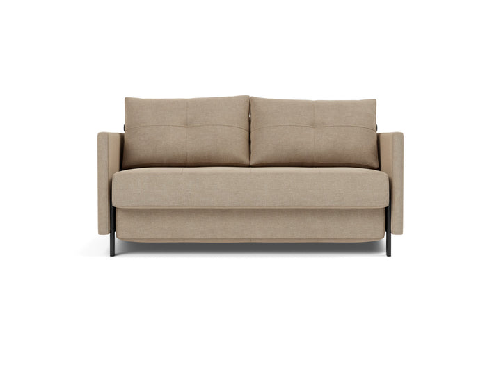 Canapea extensibila cu cotiere Cubed 140x200cm, tesatura la alegere #material_587-phobos-mocha