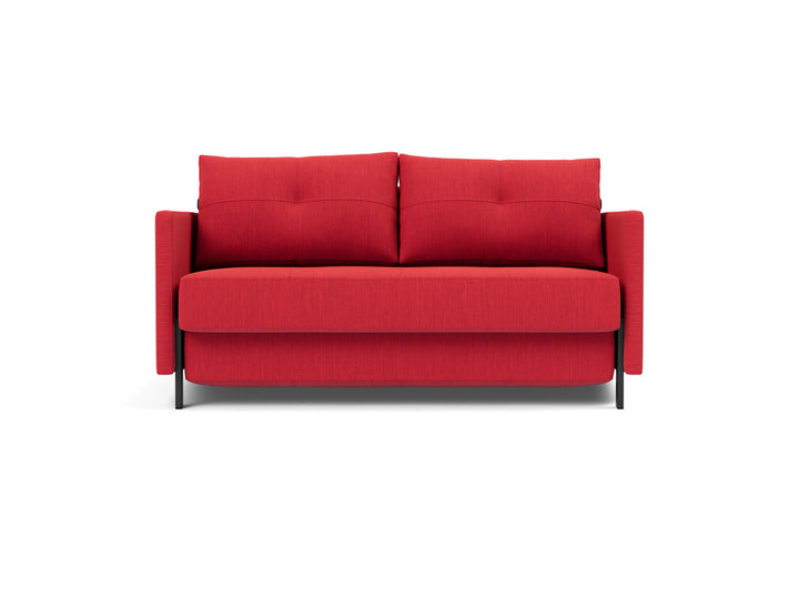 Canapea extensibila cu cotiere Cubed 140x200cm, tesatura la alegere #material_511-elegance-red