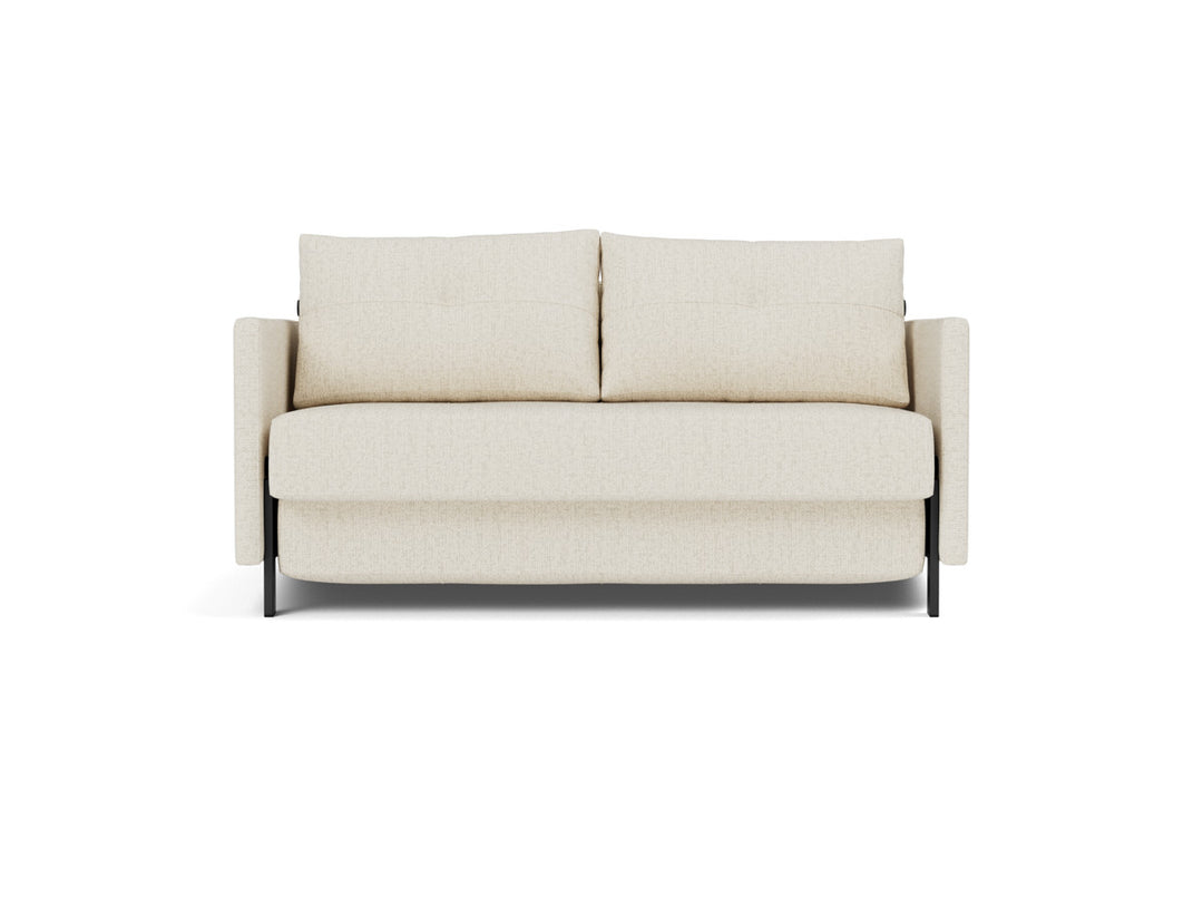 Canapea extensibila cu cotiere Cubed 140x200cm, tesatura la alegere #material_531-boucl-off-white