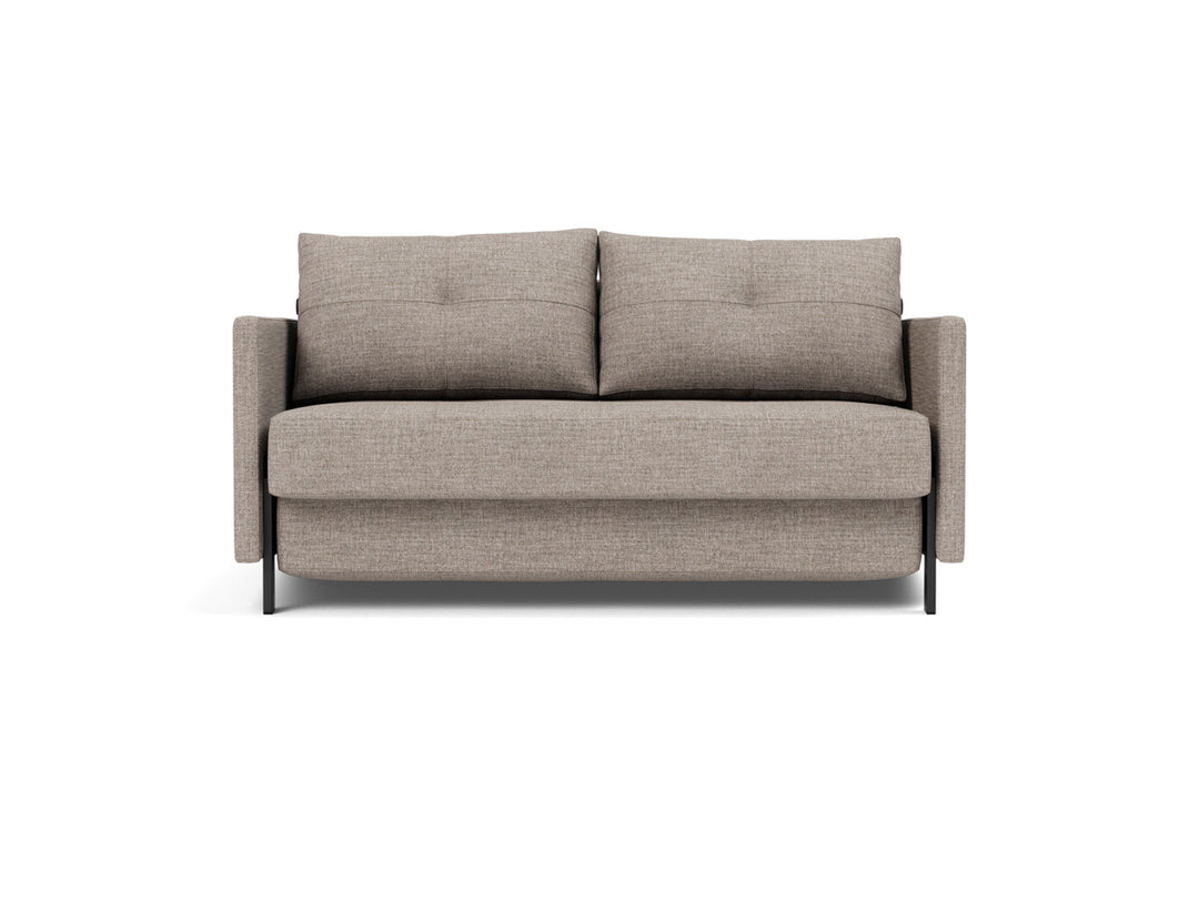 Canapea extensibila cu cotiere Cubed 140x200cm, tesatura la alegere #material_472-yuveno-warm-grey